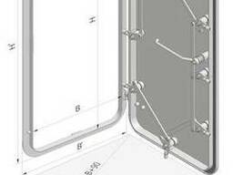 Дверь может быть изготовлена ​​из стали, алюминия или нержав
