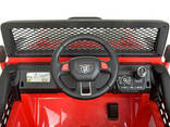 Джип M 4297EBLR-3р/у2,4G, 4мотора45W, 1аккум12V10AH, MP3, USB, EVA, кожа, музыка, красный