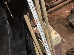 Эбонит кругляк, в прутках. длина 100 и 120 см. Диаметр 15мм и 13мм. - 30кг