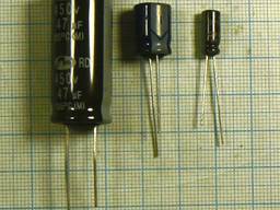 Конденсаторы электролитические вертикальные (в том числе low esr) 1…47 мкф 16…450 в