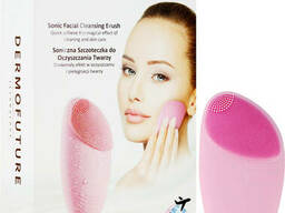 Электрощетка DermoFuture Sonic Facial Cleansing Brush для очищения лица, розовая