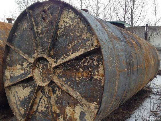 Емкость металлическая толстостенная 27м3, б/у