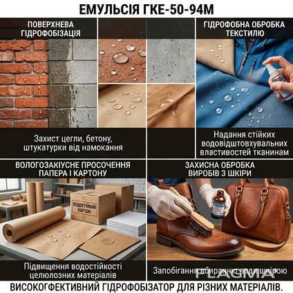 Емульсія ГКЕ-50-94М (гідрофобізуюча кремнійорганічна емульсія) комплексної дії