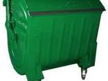Металлический мусорный контейнер для ТБО, мусора бак 1100л