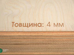 Фанера березовая влагостойкая ФК сорт В/ВВ — 4 мм 1,22 х 2,44 м. Ольха = 3 м² ( 1 лист )