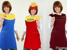 Спецодежда для продавцов супермаркетов, фартуки-накидки прод