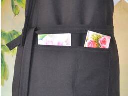 Фартух чорний з патріотичною вишивкою