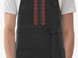 Фартух офіціанта з українським орнаментом, фартух вишиванка