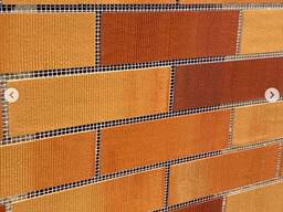 Фасадні термопанелі, клінкер на полотні, з утеплювачем. Готовий фасад.