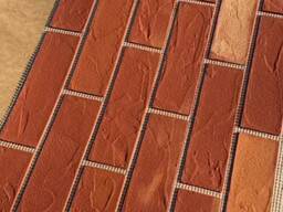 Фасадні термопанелі, клінкер на полотні, з утеплювачем. Готовий фасад.