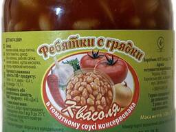 Фасоль в томатном соусе консервированная