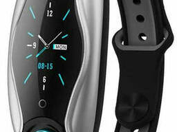 Фитнес-браслет с беспроводными наушниками Smart TWS T90 6940, черный