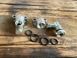 Фланец НШ-10 + штуцеры + резиновые кольца + угловой штуцер с контргайкой (комплект)