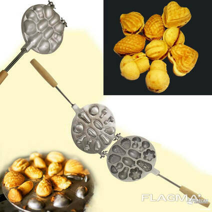 Форма для выпечки орешков и печенья с начинкой орешница «Лесное Ассорти»(большая)