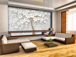 Фотообои 3D "Дерево с цветами"