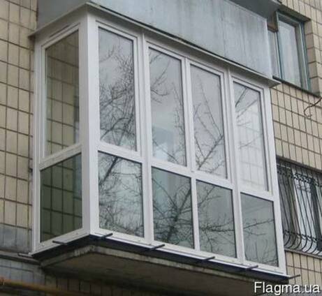 Французкие балконы, рамы, окна, двери ПВХ бел.и цвет.профиля