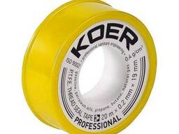 ФУМ лента для газа KOER STP-02 PRO 20M*0.2mm*19mm (KR0122)