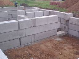 Фундамент! Бетонщики. Монтаж блоков ФБС