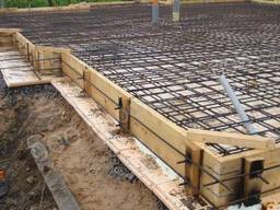 Строительство фундамента. Бетонные работы. Отмостка.