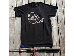 Футболка "Рыба с фонариком" Трофей черная