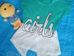 Футболка-туника для девочки 5-8 летТурция , доставка по. ..