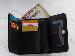 Гаманець жіночий зі шкіри крокодила Ekzotic Leather Чорний (cw32)