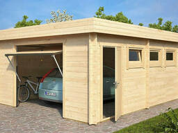 Гараж деревянная из профилированного бруса 4.5х5.5