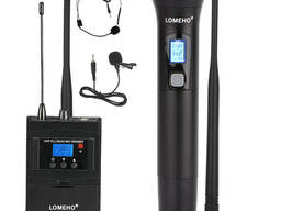 Гарнітура LOMEHO LO-U11H2 Радіомікрофон Радіосистема петличний мікрофон UHF наголовной