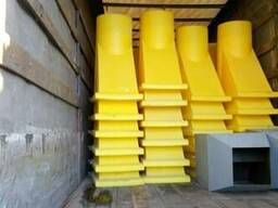 Приемный рукав с комплектующими (цепи, карабины). Мусороспуск