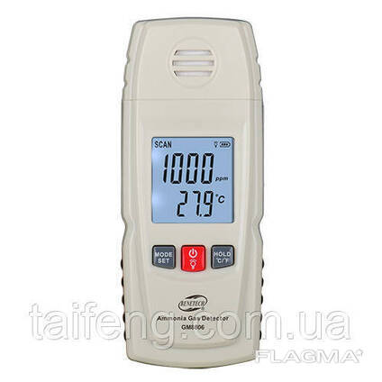 Газоанализатор аммиака NH3+термометр (0-100 ppm, 0-50°C) Benetech GM8806