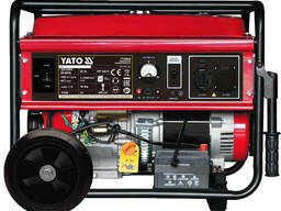 Генератор струму бензиновий YATO: P= 5 кВт, U= 230V AC і 12V DC, витрата- 2.65 л/г...