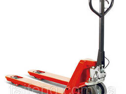 Гидравлическая тележка рокла 2.5т с ручным тормозом, 85-200мм, вилы 1150*540мм. ..