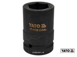Головка торцева ударна шестигранна YATO 1" М32 x 80 мм Cr-Mo