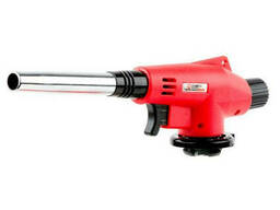 Пальник газовий, п'єзопідпал на курку, регулятор, подовжене сопло Intertool GB-0022