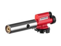 Пальник газовий, п'єзозапалювання, регулятор, цільнометалевий корпус. Intertool GB-0027