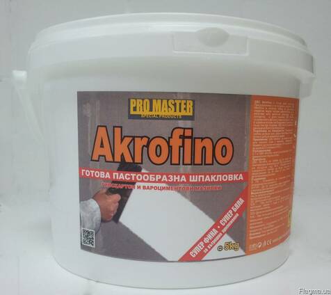 Готовый финищная акриловая шпаклевка Gbc Akrofino - 25 кг