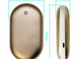 Грелка-повербанк для рук на 5000 mAh Pebble Hand Warmer PowerBank Gold - фото 1