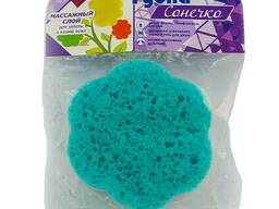 Губка банная "Солнышко" ТМ "PROdom" с массажным слоем