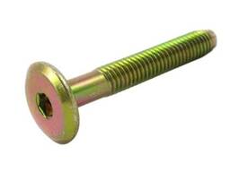 Гвинт меблевий з плоскою головкою (DIN 7420) під шестигранний конфірматний ключ без. ..