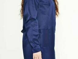 Халат рабочий, мужской, женский, ткань грета. темно-синий