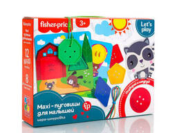 Игра-шнуровка "Fisher-Price. Maxi пуговицы" Vladi Toys на укр. языке (VT2905-22)
