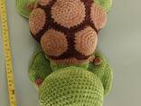 Іграшка Черепаха 37 см м'яка в'язана подарунок сувенір hand made ручна робота - фото 1