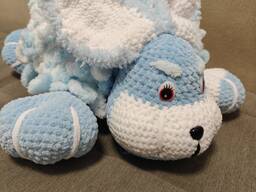 Іграшка Зайчик подушка м'яка в'язана ручна робота