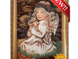 Иконы из янтаря, картины, портреты по фото из янтаря