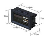 Индикатор/вольтметр 12.6 В 3S Li-ion USB портами/зарядками - фото 3