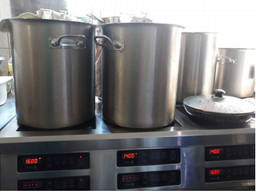 Индукционные плиты Техма и кастрюли из нержавейки новые