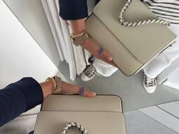 Итальянская светлая сумка женская через плечо Вера пелле TS000059