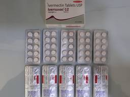 Івермектин 12 мг. - 1 бл. 10 пігулок оригінал Індія 12 Mg для людей.