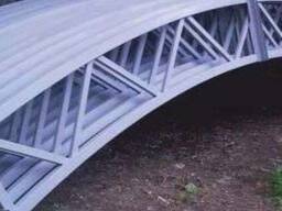 Изготовление арок, ферм под навесы из поликарбоната