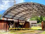 Изготовление, доставка и установка навесов из поликарбоната, профлиста, металлочерепицы - фото 3